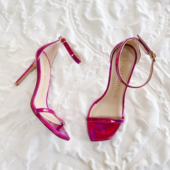 Stuart Weitzman Women's Nudistcurve 100 Ankle Strap High Heel Sandals - Picture 3 of 7